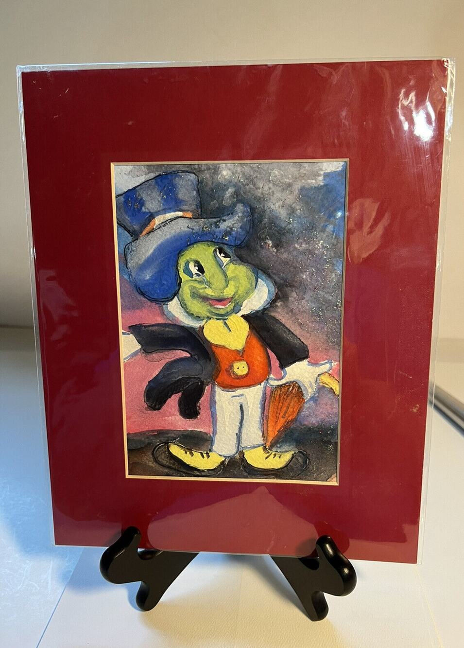 Art Print Mixed Media Jiminy Cricket By Mim 3/23/2017 8 x 10 Matted